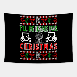 I'll Be Home for Christmas Baseball Tapestry