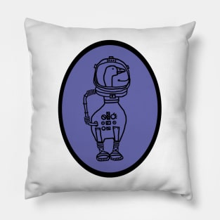 Space Goose Sci Fi Astronaut Oval Pillow