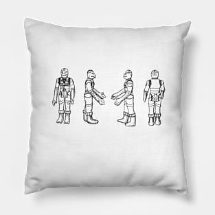 Robot Toy Vintage Patent Hand Drawing Pillow