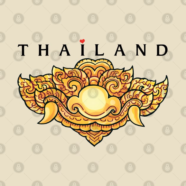 Antique Thai Art Design by KewaleeTee