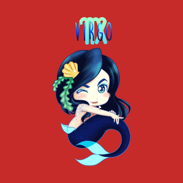 Virgo Damselfish Mermaid by aPotatoBird