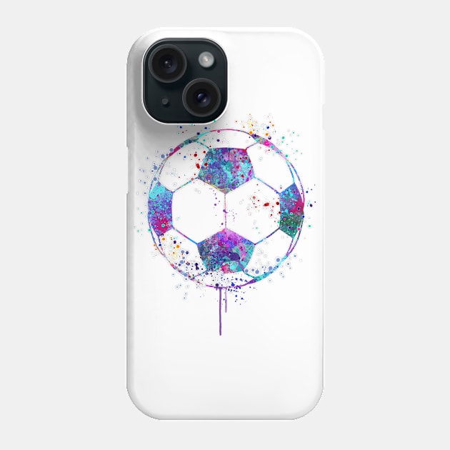 Soccer Ball Watercolor Sport Gift Phone Case by LotusGifts