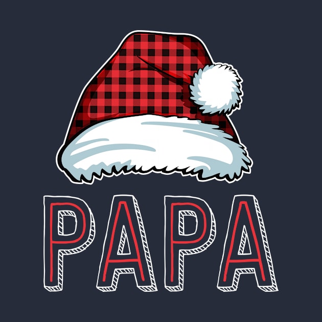 Papa Santa Plaid Red Family Matching Christmas Pajamas by 14thFloorApparel