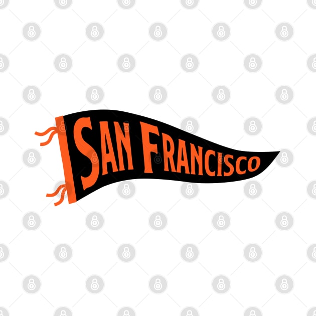 San Francisco Pennant - White by KFig21