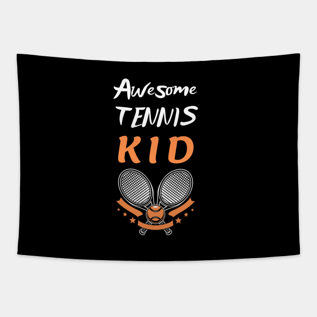 US Open Tennis Kid Racket and Ball Tapestry by TopTennisMerch