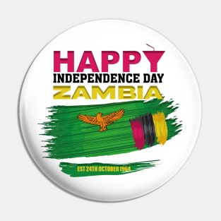 Happy Independence Day Zambia Pin