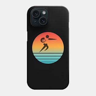 Rugby player in retro sunset Phone Case
