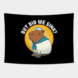 But did we sink Cartoon Capybara Sailor Tapestry