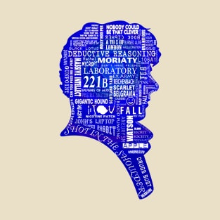 Sherlock blue typography - by erndub T-Shirt