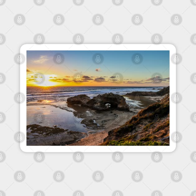 London Bridge, Portsea, Mornington Peninsula, Victoria, Australia Magnet by VickiWalsh