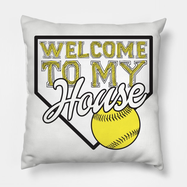 Welcome To My House Pillow by TandemUs