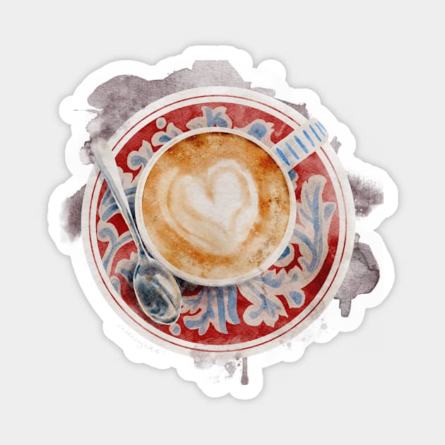 Moroccan Latte Watercolor Magnet by venglehart