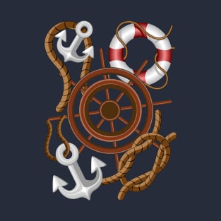 Nautical Marine Navy Sealovers T-Shirt