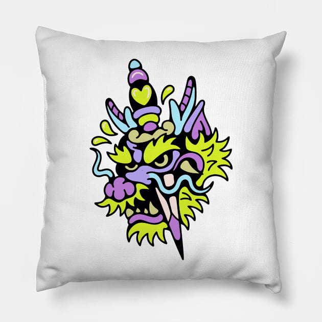 Dragon dagger Pillow by Bojes Art