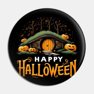 Happy Halloween - Halfling Home - Fantasy Halloween Pin