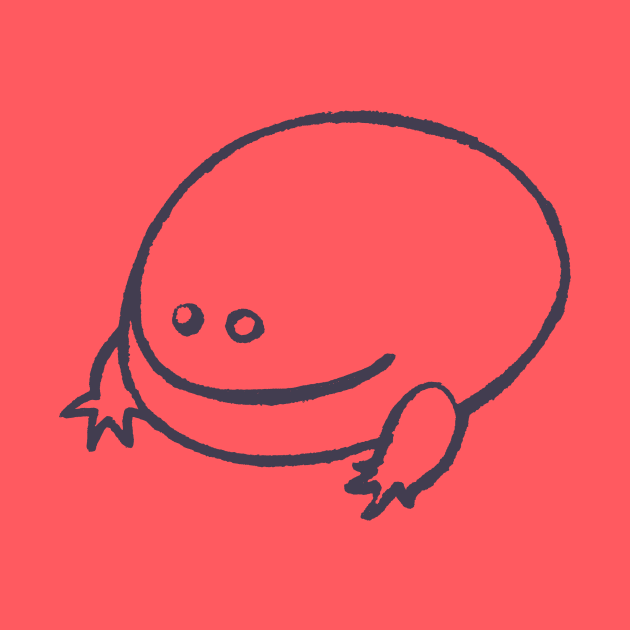 It is Wednesday my dudes. Funny, minimal Frog design in dark line by croquis design