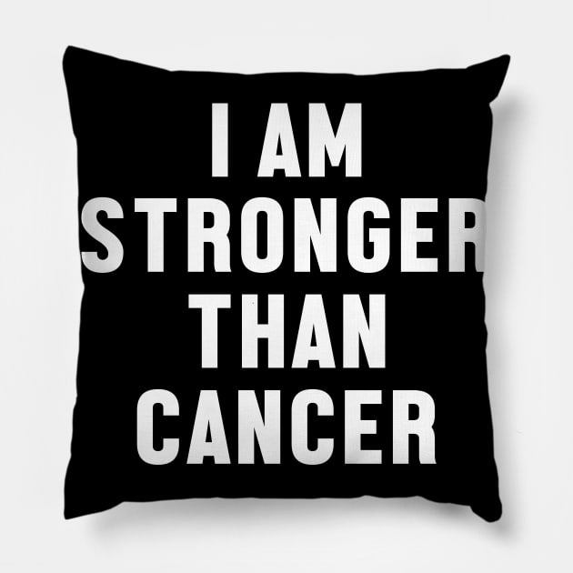 I Am Stronger Than Cancer Pillow by jpmariano