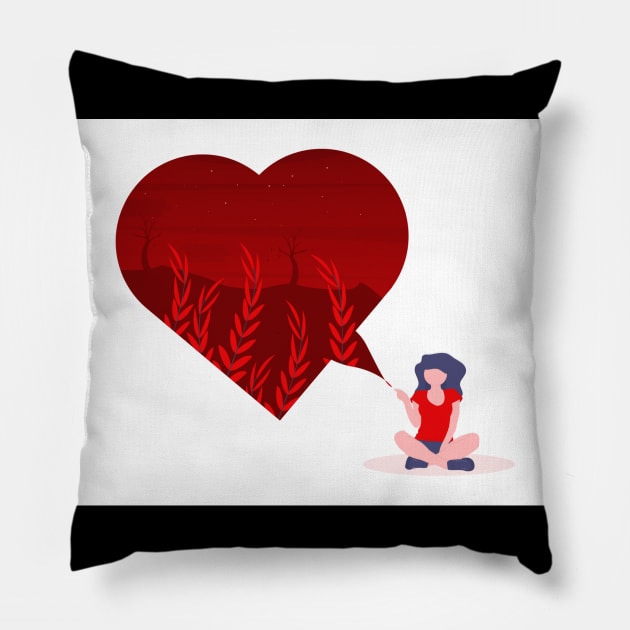 Heartbroken Pillow by MOUKI