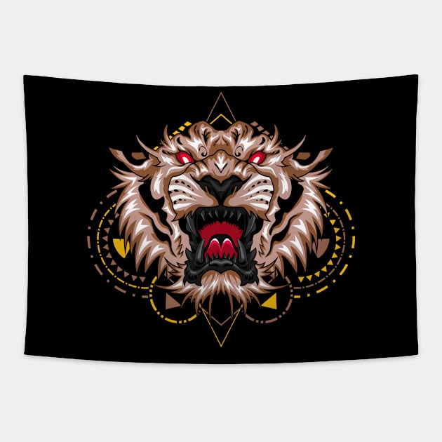 tiger classic retro vintage Tapestry by SHINIGAMII