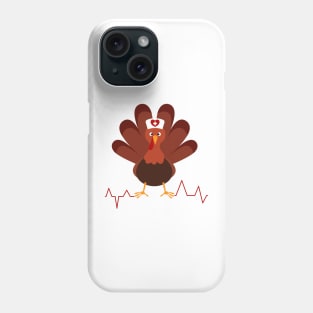 Thanksgiving Scrub Turkey Nurse Funny Nursing Gift Phone Case