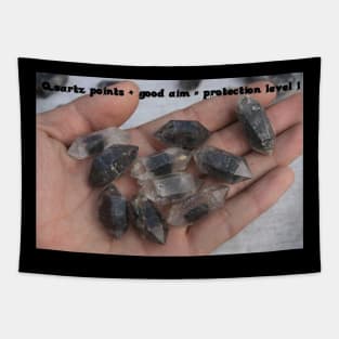 Black Quartz Points Tapestry