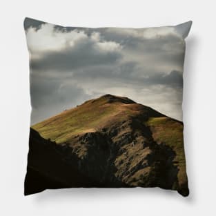 Fall Sunset Mountain Top Pillow