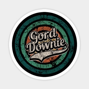 Gord Downie // Retro Circle Crack Vintage Magnet