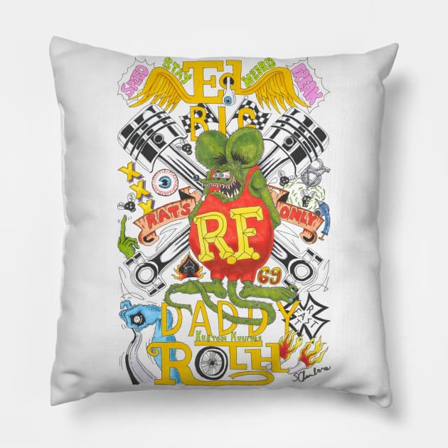 Hot Rod Pillow by Creative Anarchy 