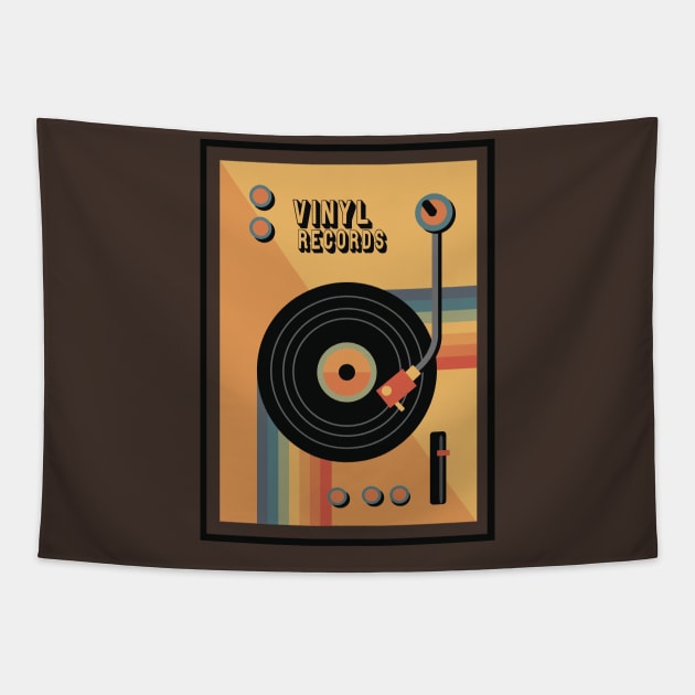 Vinyl Record Player Tapestry by Elijah101