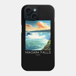 A Pop Art Travel Print of the Niagara Falls - Canada Phone Case