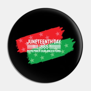 Juneteenth Remember our Ancestors, Black History Pin