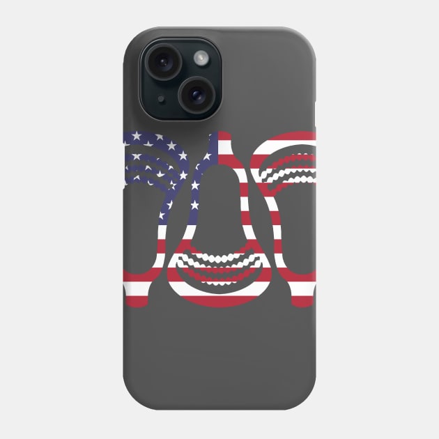 Lacrosse US Flag Head Trio Phone Case by YouGotThat