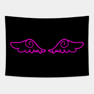 Black and Purple Wings Tapestry