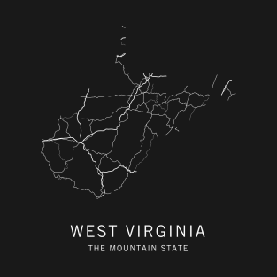 West Virginia State Road Map T-Shirt