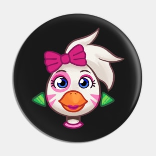 Glamrock Chica Face Sticker Pin