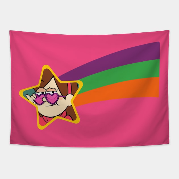 Gravity Falls Mabel Shooting Star Tapestry by Lucky Trunk Creations