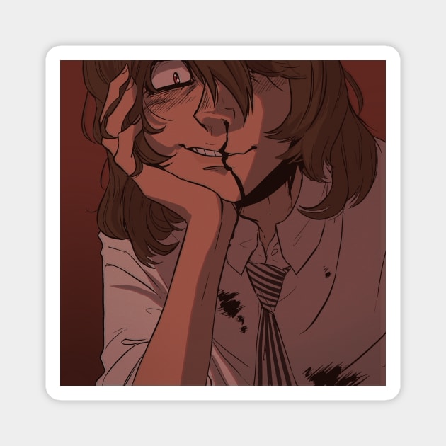 nosebleed goro akechi Magnet by toothy.crow