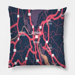 Bratislava colour map Pillow