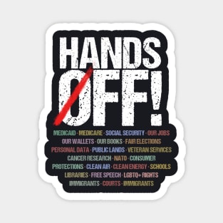Hands Off Protest Magnet