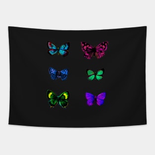 Neon Butterfly Pack Tapestry