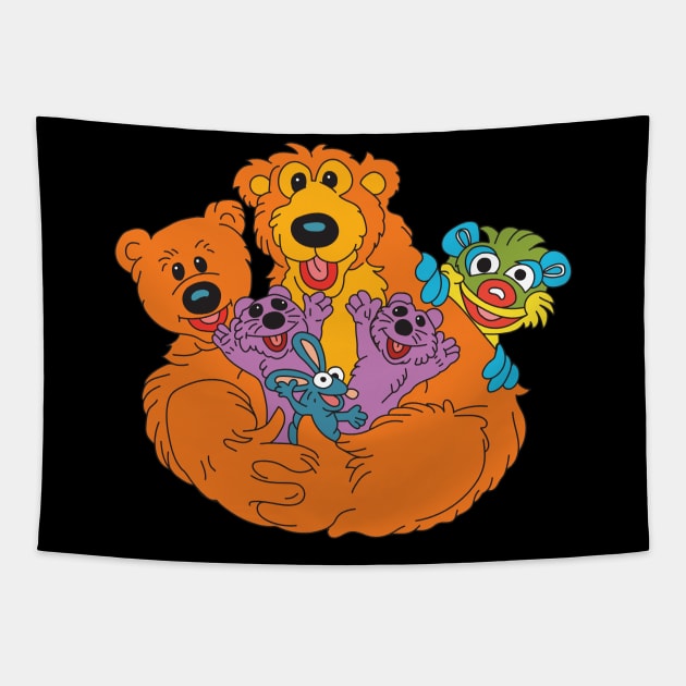 Bear in the big blue house - ensemble Tapestry by FoxtrotDesigns