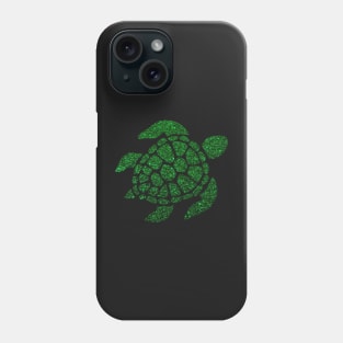 Green Sea Faux Glitter Turtle Phone Case