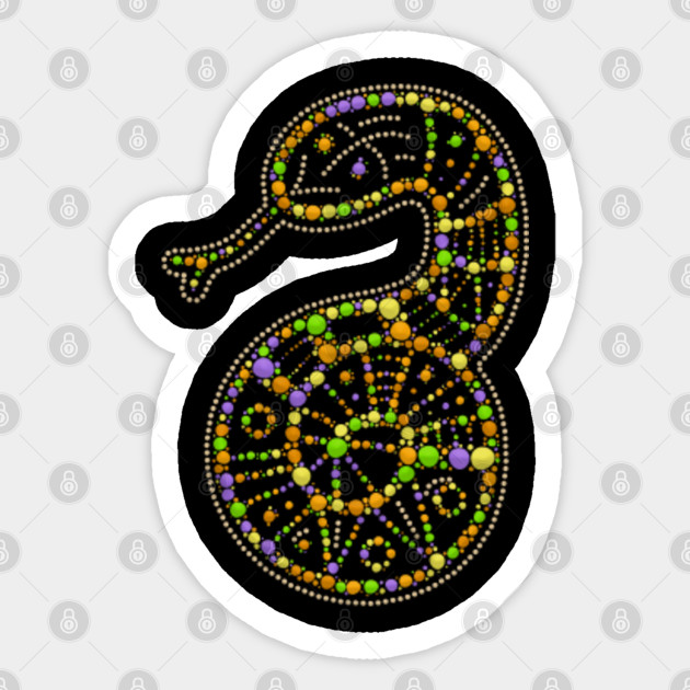 Aboriginal Dot Art Snake Snake Sticker Teepublic