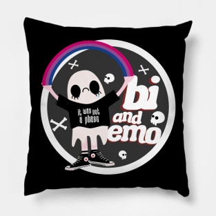 Bi and Emo Badge Pillow