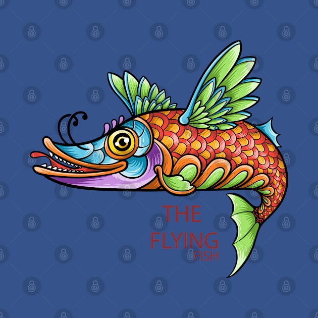 The Flying Fish Colorful by Mako Design 