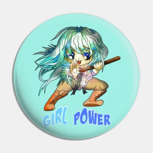 girl power warrior elf Pin