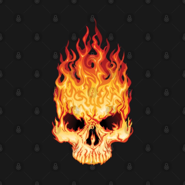 Fire skull by VRXPlums