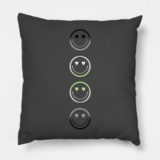 Agender Pride Smiley Pillow