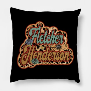 Vintage Fletcher Proud Name Henderson Personalized Birthday Retro Pillow