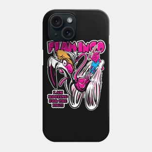 Piggy chasing a Flamingo Phone Case